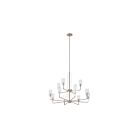 Kichler 52412PN 12-Lights Polished Nickel 60W 2-Tier Chandelier