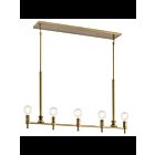 Kichler 52425BNB 5-Lights Brushed Natural Brass 60W Linear Chandelier