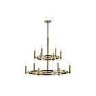 Kichler 52428BNB 12-Lights Brushed Natural Brass 60W Round Chandelier