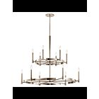 Kichler 52428PN 12-Lights Polished Nickel 60W Round Chandelier