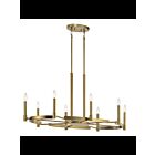 Kichler 52429BNB 8-Lights Brushed Natural Brass 60W Oval Chandelier