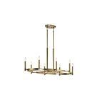 Kichler 52429BNB 8-Lights Brushed Natural Brass 60W Oval Chandelier
