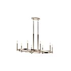 Kichler 52429PN 8-Lights Polished Nickel 60W Oval Chandelier
