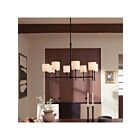 Kichler 52502BK 8-Lights Black 320W Rod Chandelier