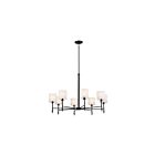 Kichler 52502BK 8-Lights Black 320W Rod Chandelier