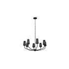 Kichler 52509BK 8-Lights Black 480W 1-tier Chandelier