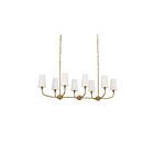 Kichler 52510BNB 8-Lights Brushed Natural Brass 480W Chain Chandelier
