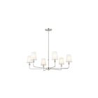 Kichler 52516PN 6-Lights Polished Nickel 150W Rod Chandelier