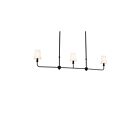 Kichler 52519BK 3-Lights Black 75W Rod Chandelier