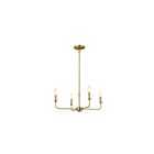 Kichler 52520BNB 4-Lights Brushed Natural Brass 100W Rod Chandelier