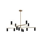Kichler 52533CPZBK 12-Lights Champagne Bronze and Black 66W Chandelier
