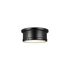 Kichler 52540BK Serca 2-Lights 120W Black Flush Mount