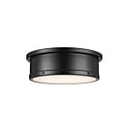 Kichler 52541BK 3-Lights Black 180W Flush Mount