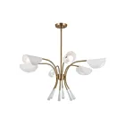 Kichler 52559CPZWH 6-Lights Champagne Bronze and White 360W Chandelier
