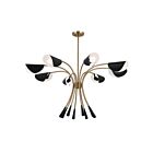 Kichler 52560CPZBK 8-Lights Champagne Bronze and Black 480W Chandelier