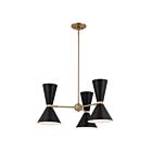 Kichler 52565CPZBK 6-Lights Champagne Bronze and Black 360W Chandelier