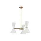 Kichler 52565CPZWH 6-Lights Champagne Bronze and White 360W Chandelier