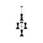 Kichler 52568CPZBK 12-Lights Champagne Bronze and Black 720W Chandelier