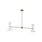 Kichler 52569CPZWH 4-Lights Champagne Bronze and White 240W Chandelier
