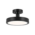 Kichler 52589BK 1-Light Black 48W Semi Flush Mount