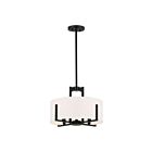 Kichler 52591BK 4-Lights Black 100W Semi Flush Mount