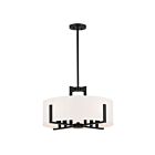 Kichler 52592BK 8-Lights Black 200W Semi Flush Mount