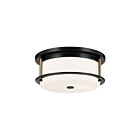 Kichler Brit 52595BKCPZ 2-Lights Black 120W Flush Mount