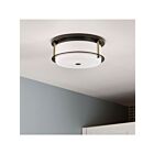 Kichler Brit 52595BKCPZ 2-Lights Black 120W Flush Mount