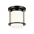 Kichler 52596BKCPZ 1-Light Black 60W Flush Mount