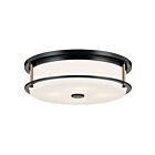Kichler 52597BKCPZ 4-Lights Black 52W Flush Mount