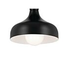 Kichler 52599BK 1-Light Black 60W Semi Flush Mount