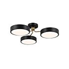 Kichler Sago 52604BKCPZ 3-Lights Black 60W Semi Flush