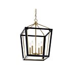 Kichler Delvin 52619CPZBK 4-Lights Champagne Bronze and Black 240W Chain Pendant