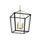Kichler Delvin 52620CPZBK 4-Lights Champagne Bronze and Black 240W Chain Pendant