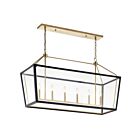 Kichler Delvin 52622CPZBK 6-Lights Champagne Bronze and Black 600W Chain Chandelier