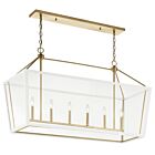 Kichler 52622CPZWH Delvin 6-Lights 360W Champagne Bronze/White Chandelier