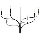 Kichler 52674BK Livadia 6-Lights 360W Black Chandelier