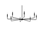 Kichler 52691BK Alvaro 8-Lights 480W Black Chandelier