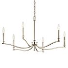 Kichler 52695PN Malene 6-Lights 360W Polished Nickel Chandelier