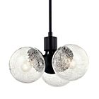 Kichler 52700BK Silvarious 3-Lights 120W Black Pendant 