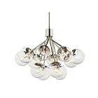 Kichler 52701PNCLR Silvarious 12-Lights 720W Polished Nickel Chandelier