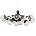 Kichler 52703BK Silvarious 12-Lights 720W Black Chandelier