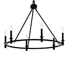 Kichler 52705BK Carrick 6-Lights 360W Black Chandelier