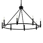 Kichler 52706BK Carrick 8-Lights 480W Black Chandelier