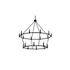 Kichler 52708BK Carrick 18-Lights 1080W Black Chandelier