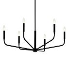 Kichler 52718BK Madden 6-Lights 360W Black Chandelier
