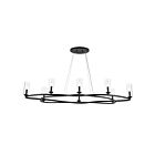 Kichler 52772BK Harpin 8-Lights 60W Black Chandelier