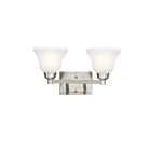 Kichler 5389NIL18 2-Lights Brushed Nickel 10W LED Vanity Light