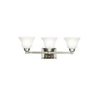 Kichler 5390NI 3-Lights Brushed Nickel 100W Vanity Light