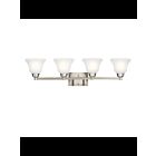 Kichler 5391NI 4-Lights Brushed Nickel 100W Vanity Light